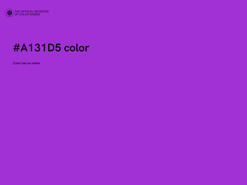 #A131D5 color image