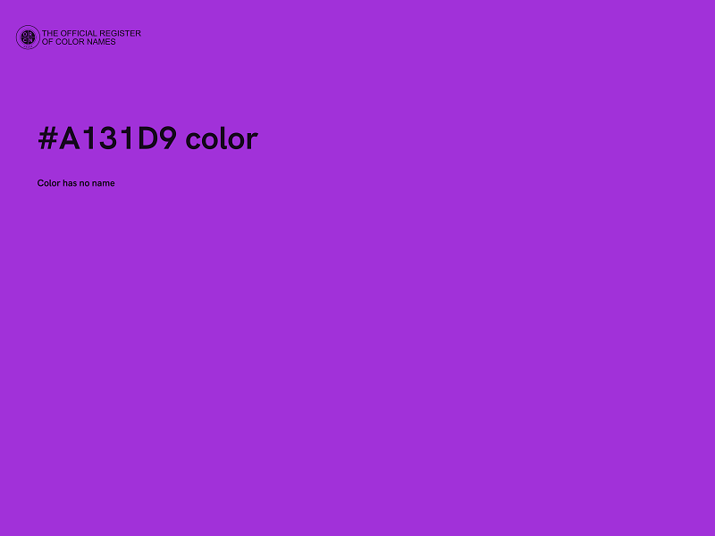 #A131D9 color image
