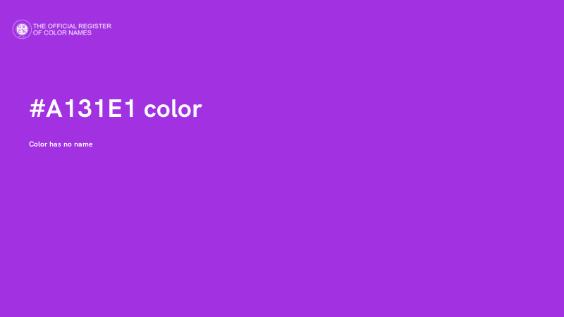#A131E1 color image