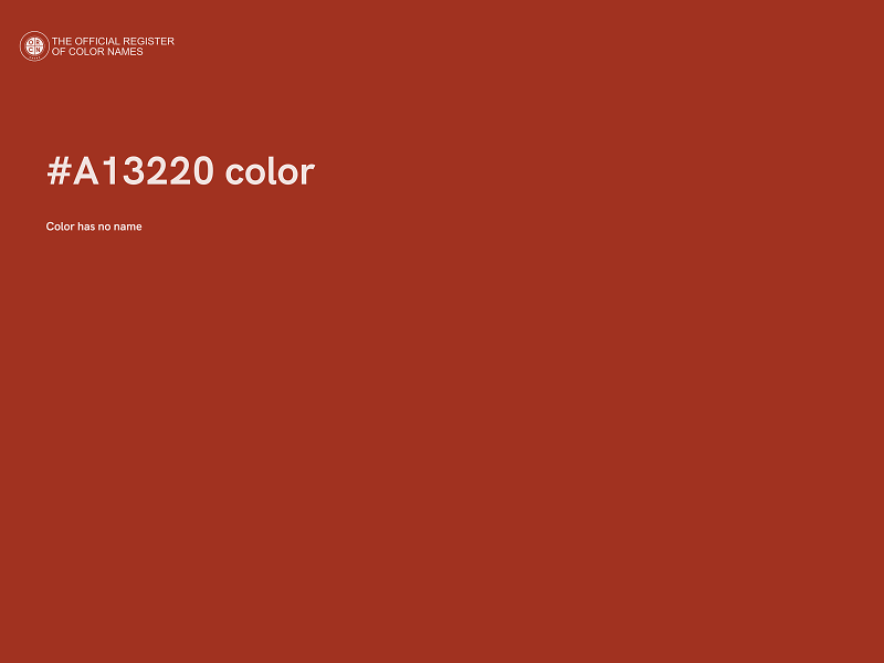 #A13220 color image