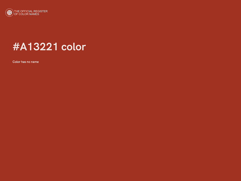 #A13221 color image