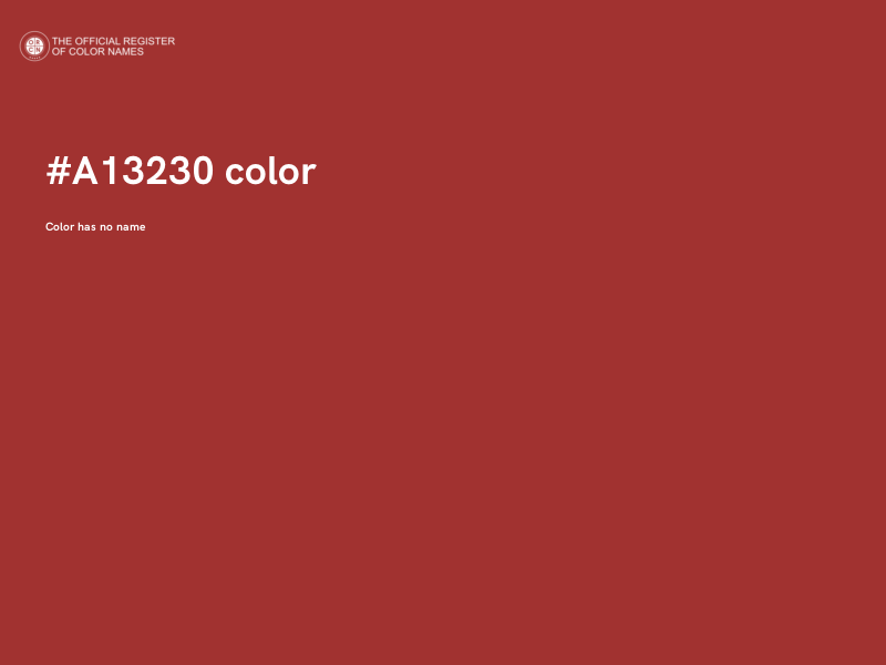 #A13230 color image
