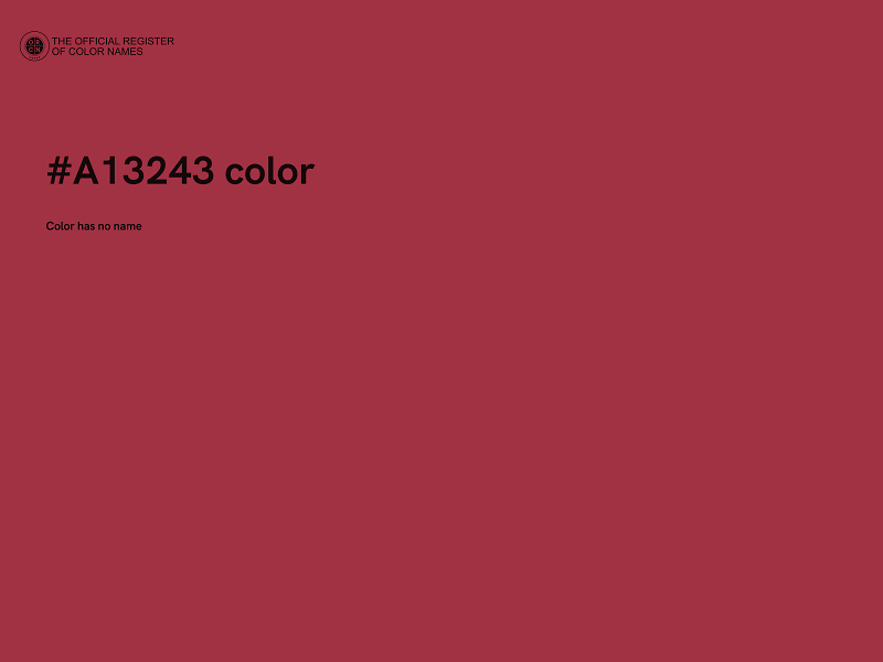 #A13243 color image