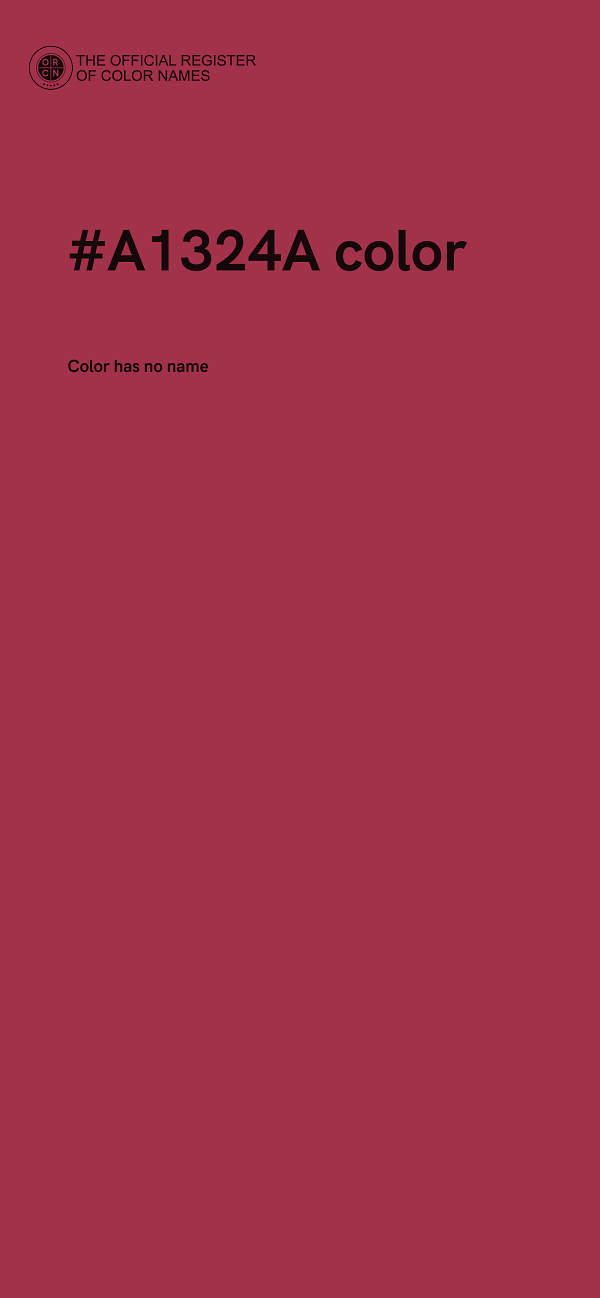 #A1324A color image