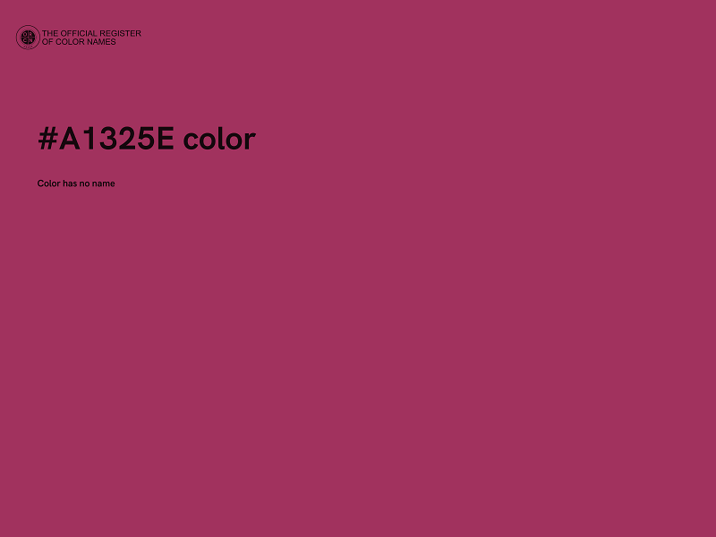 #A1325E color image