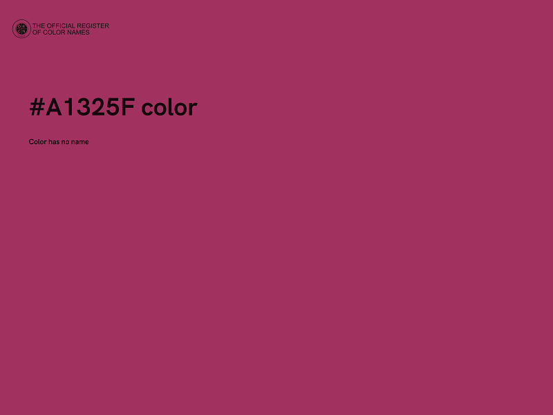 #A1325F color image