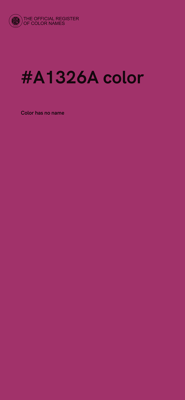 #A1326A color image