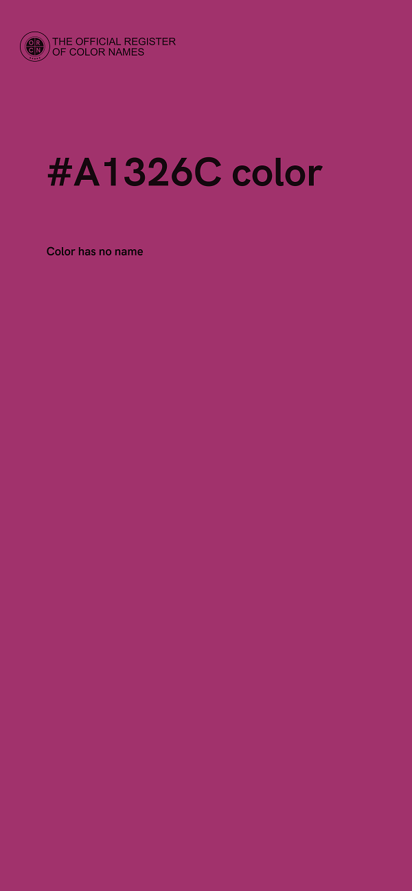 #A1326C color image