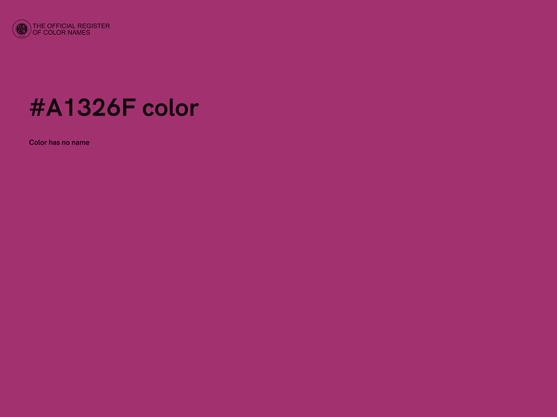 #A1326F color image