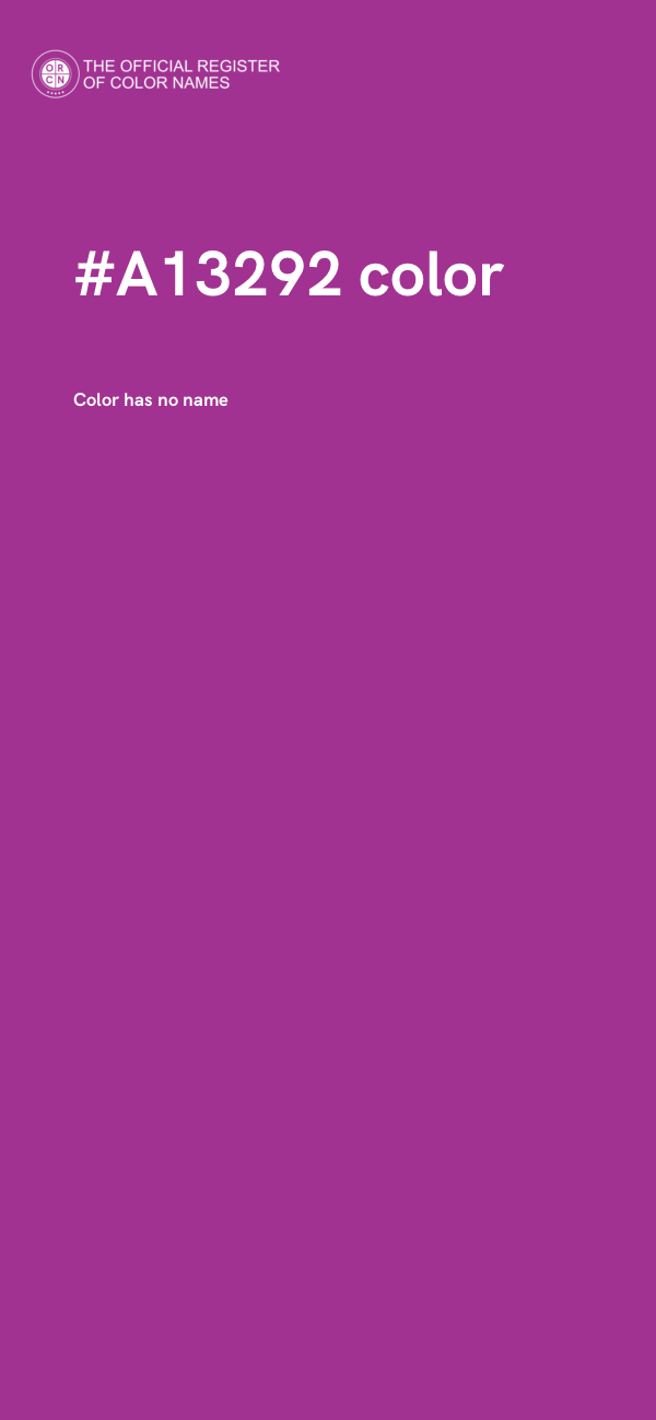 #A13292 color image