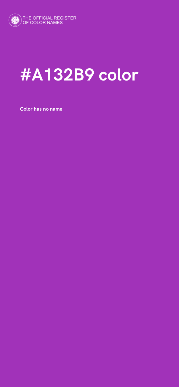 #A132B9 color image