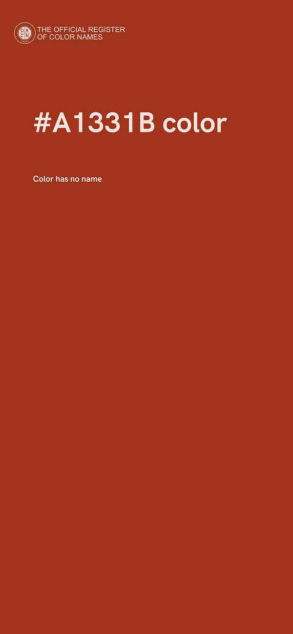 #A1331B color image