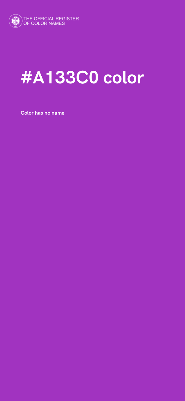 #A133C0 color image