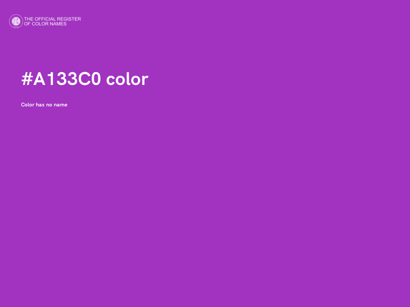 #A133C0 color image