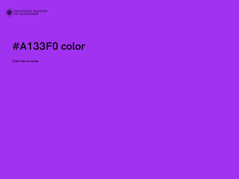 #A133F0 color image