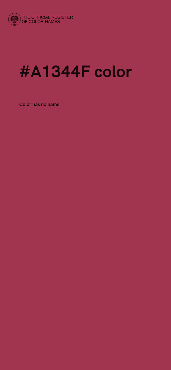 #A1344F color image