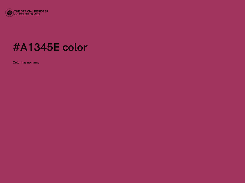 #A1345E color image