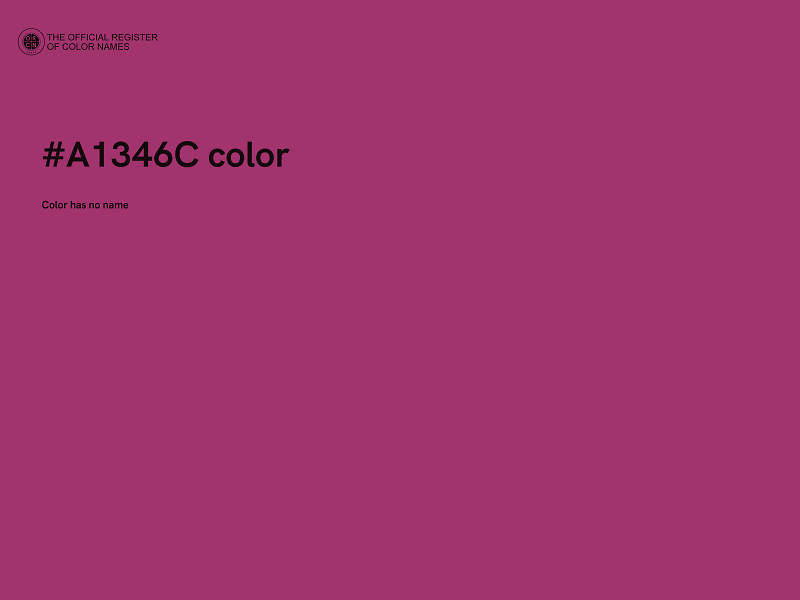 #A1346C color image