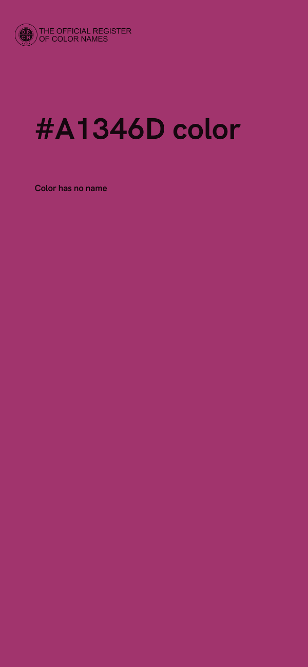 #A1346D color image