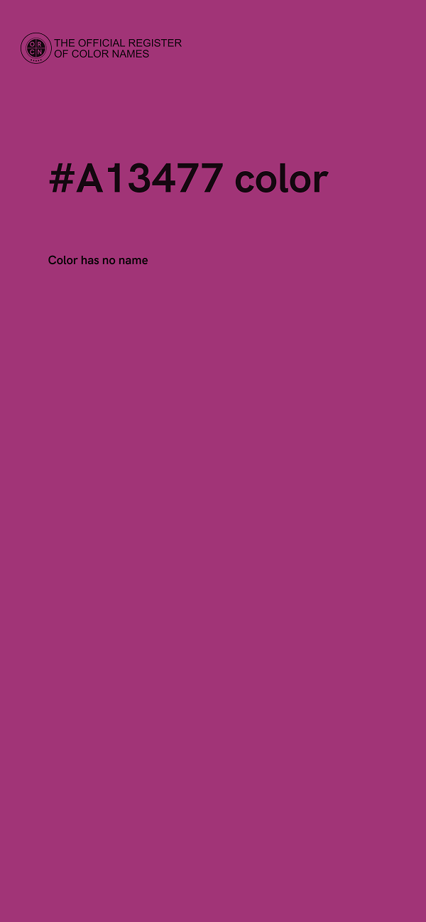#A13477 color image