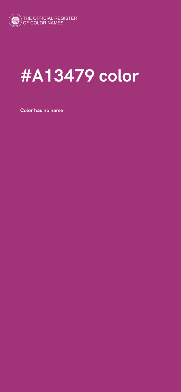#A13479 color image