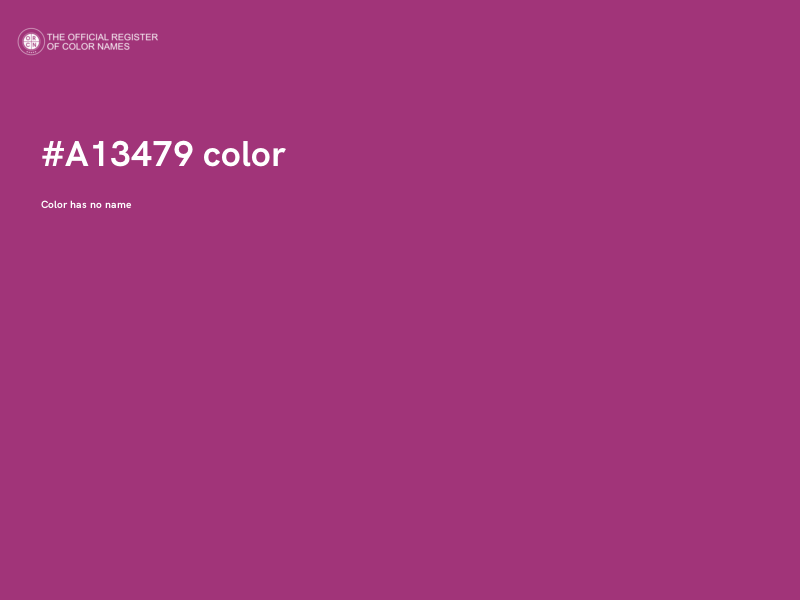 #A13479 color image