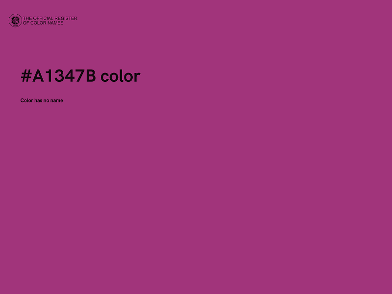 #A1347B color image