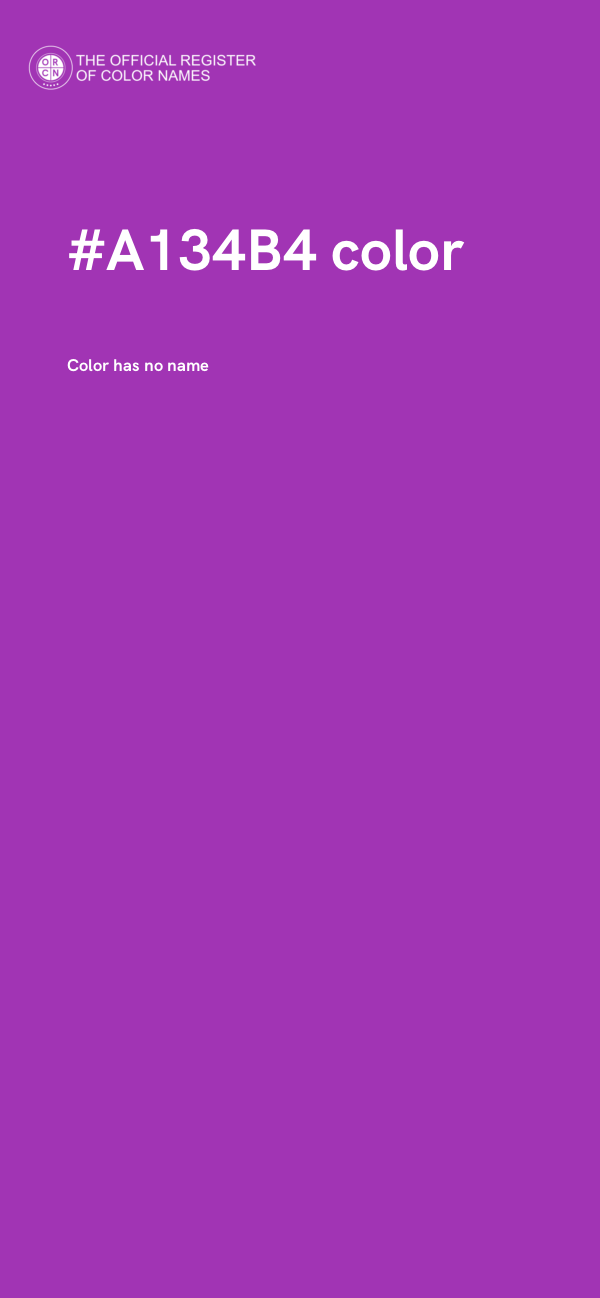 #A134B4 color image