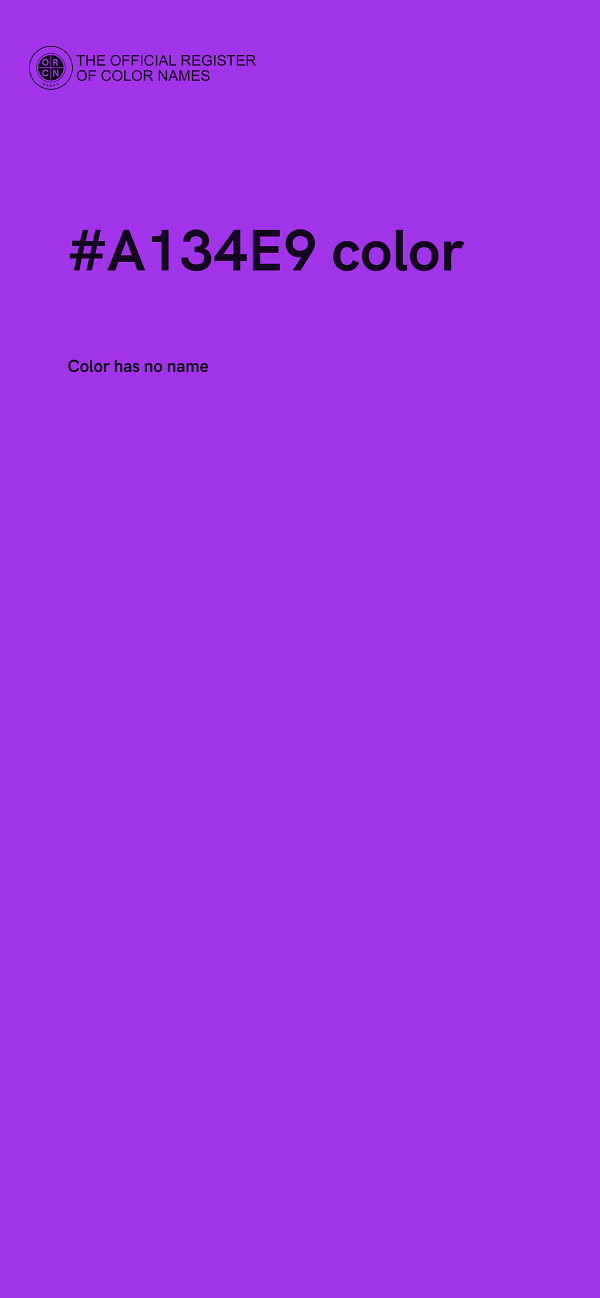 #A134E9 color image