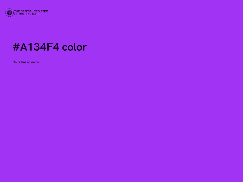 #A134F4 color image