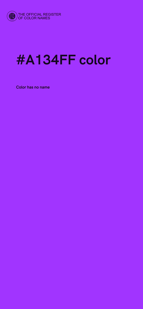 #A134FF color image