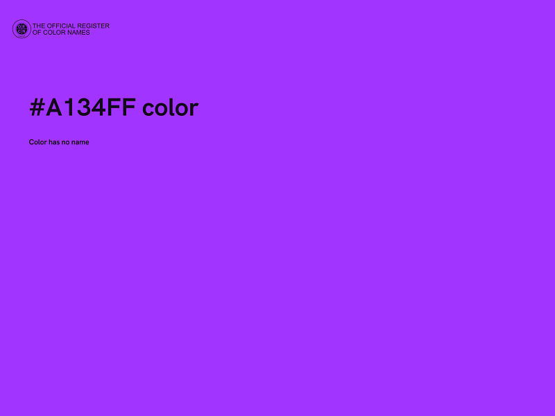 #A134FF color image