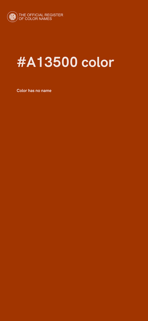 #A13500 color image