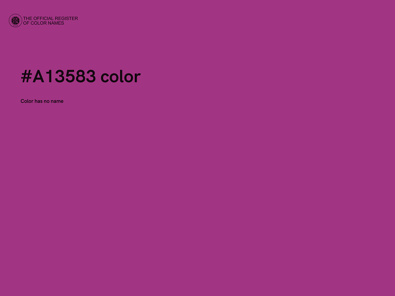 #A13583 color image