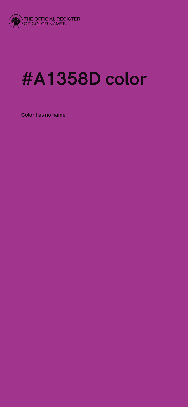 #A1358D color image