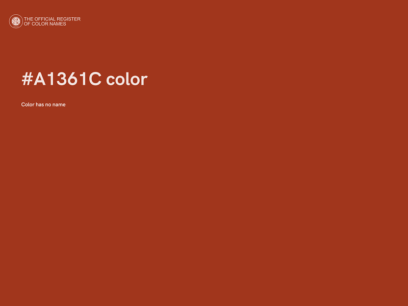 #A1361C color image