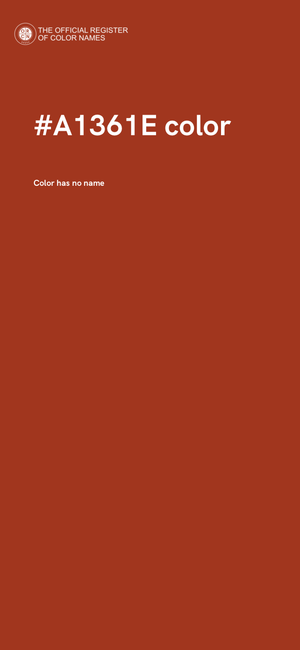 #A1361E color image