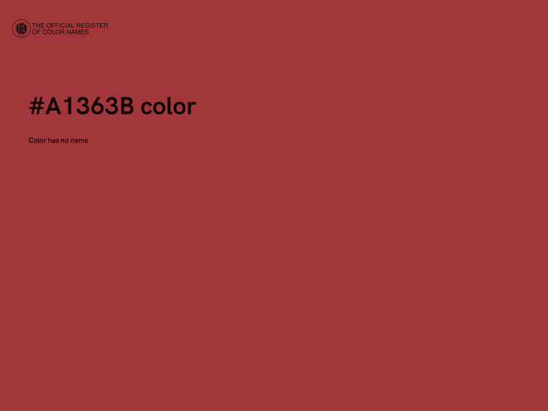 #A1363B color image