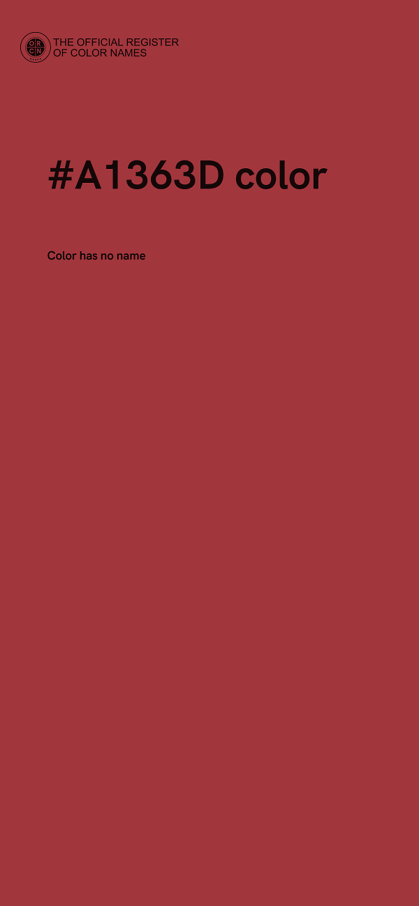#A1363D color image
