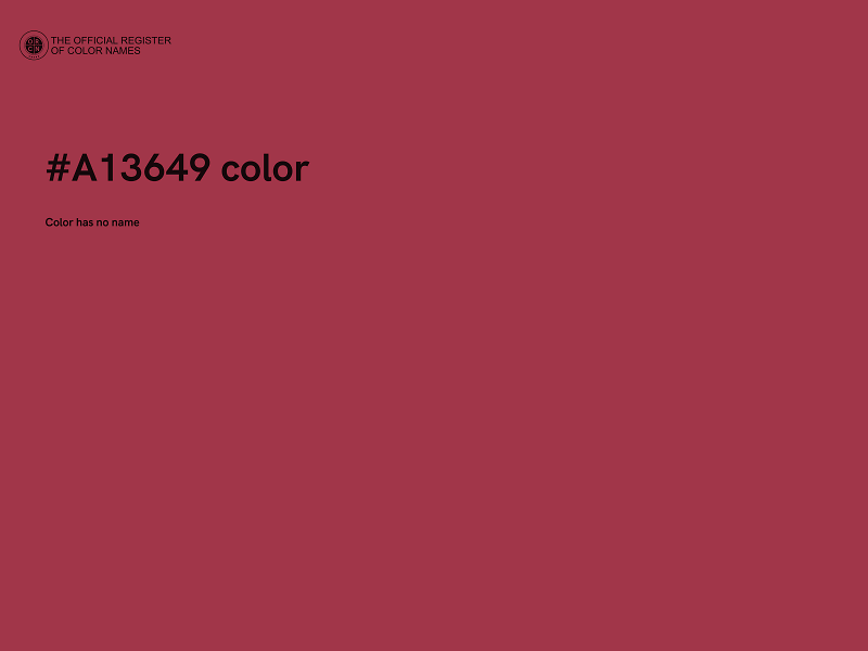 #A13649 color image