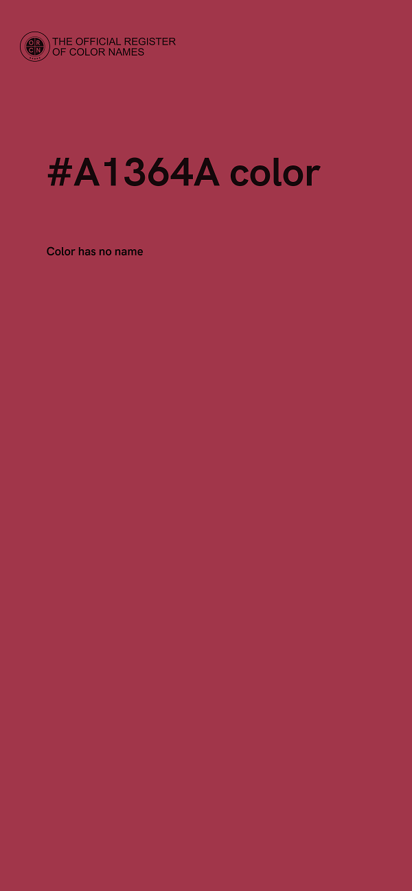 #A1364A color image