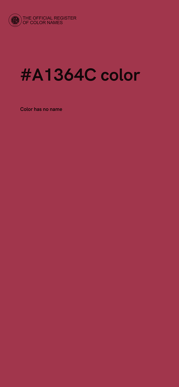 #A1364C color image