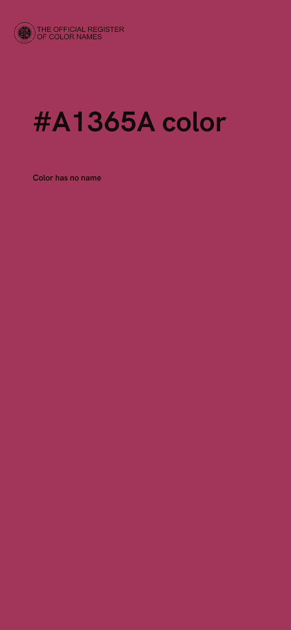 #A1365A color image
