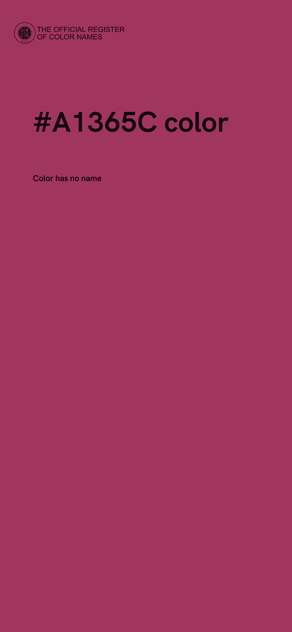 #A1365C color image