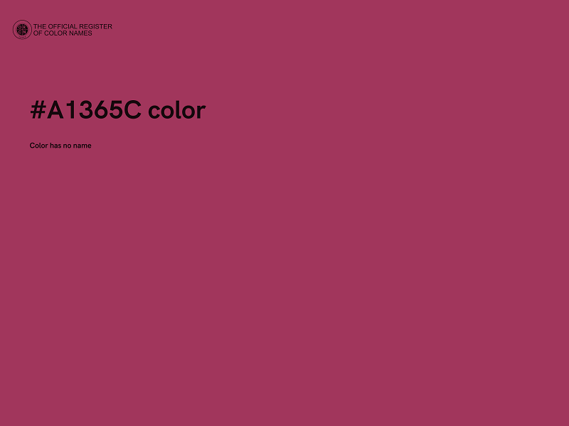 #A1365C color image