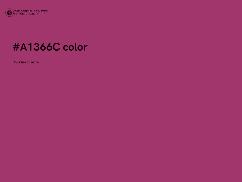 #A1366C color image