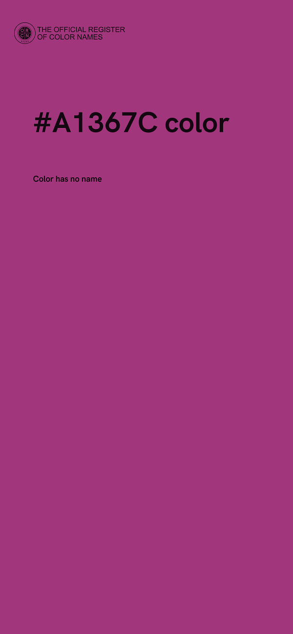 #A1367C color image