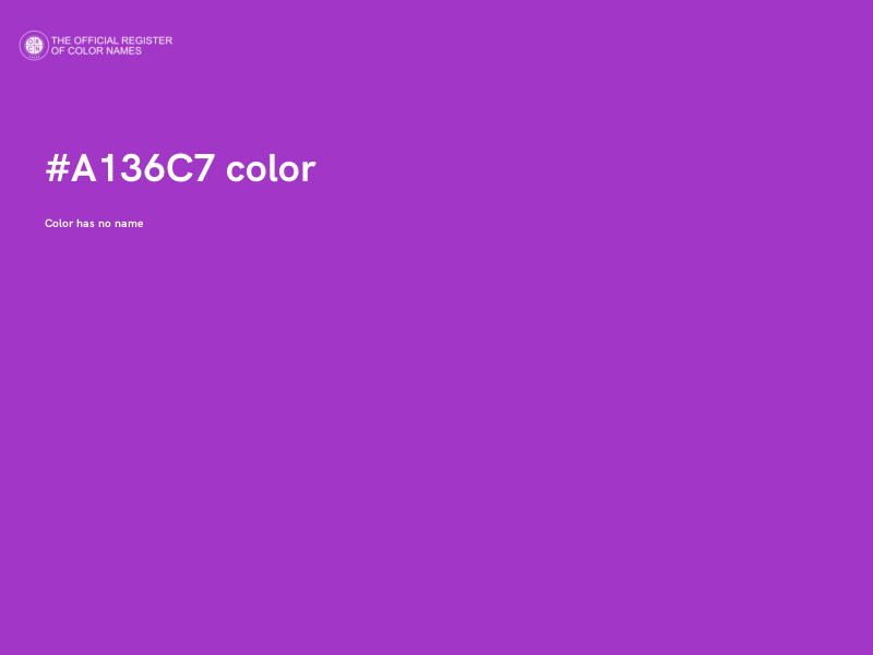 #A136C7 color image