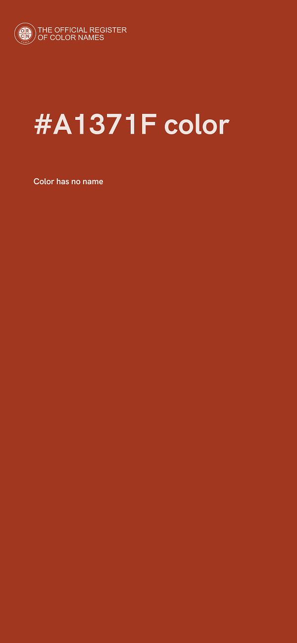 #A1371F color image