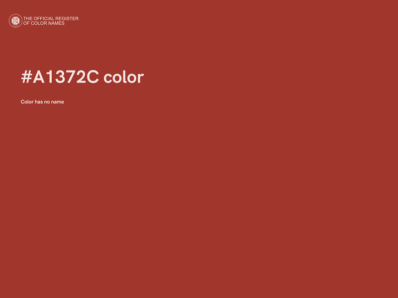 #A1372C color image